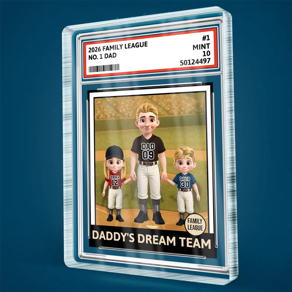 Baseball Dream Team Family League - Personalized Custom Shaped Acrylic Plaque - Image 2