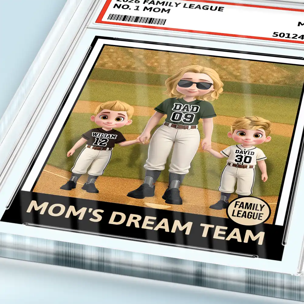 Baseball Dream Team Family League - Personalized Custom Shaped Acrylic Plaque - Image 3