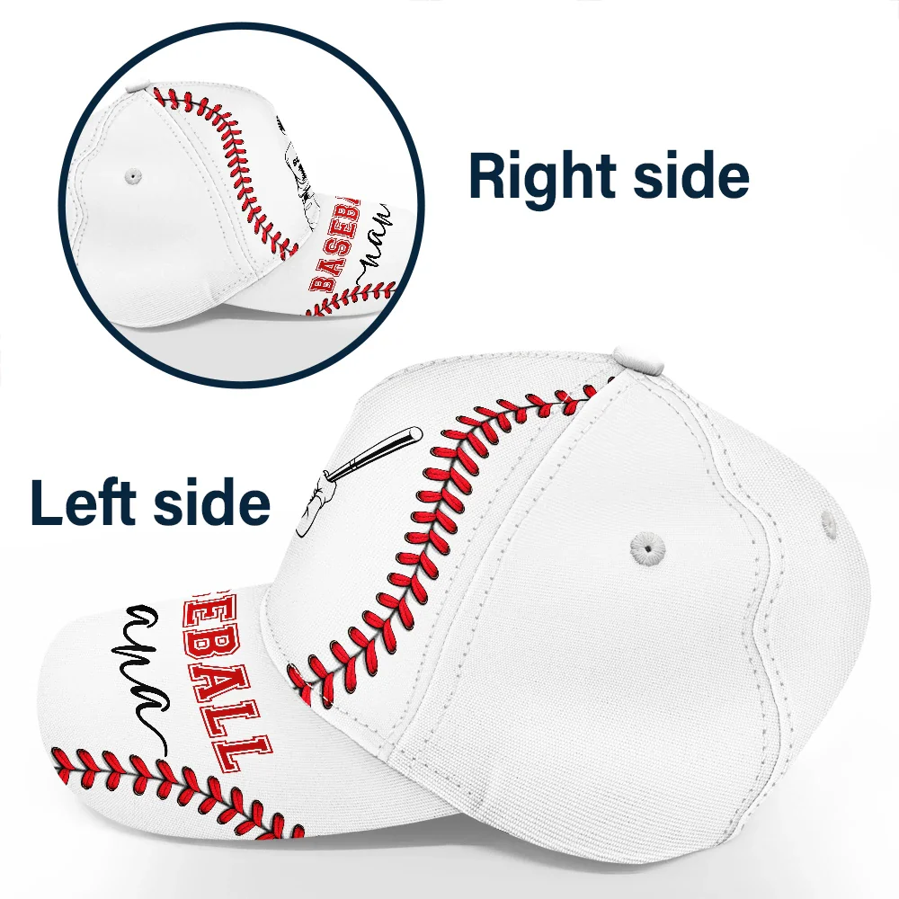 Baseball Mom Dad - Personalized Classic Cap - Image 4