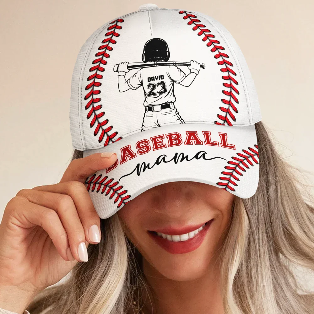 Baseball Mom Dad - Personalized Classic Cap - Image 5