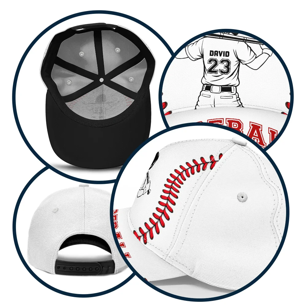 Baseball Mom Dad - Personalized Classic Cap - Image 6
