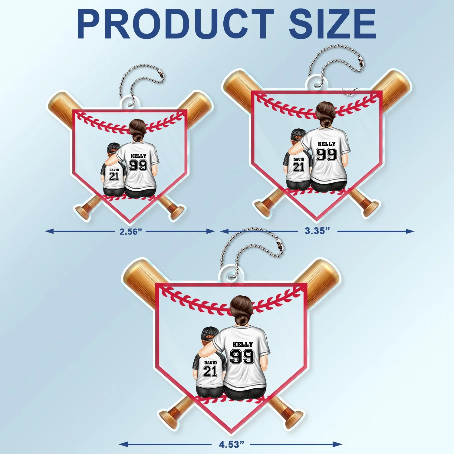Baseball Mom - Gift For Sport Mom, Baseball, Softball Mom - Personalized Acrylic Car Hanger - Image 4