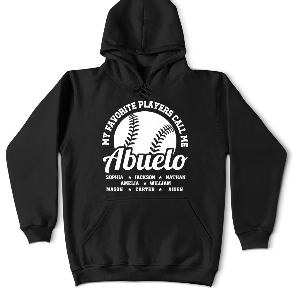 Baseball My Favorite Players Call Me Grandpa - Personalized T Shirt - Image 6