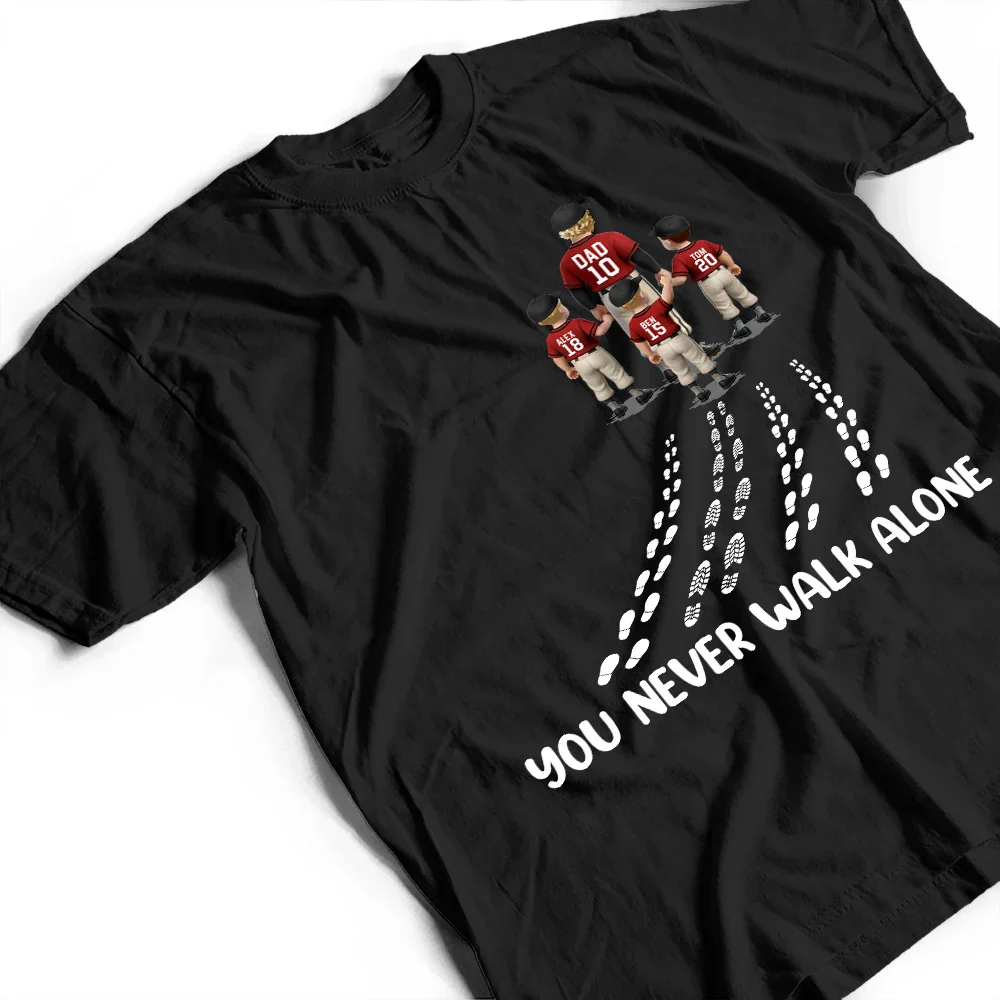 Baseball We Caught The Best Dad Ever - Personalized T Shirt - Image 3
