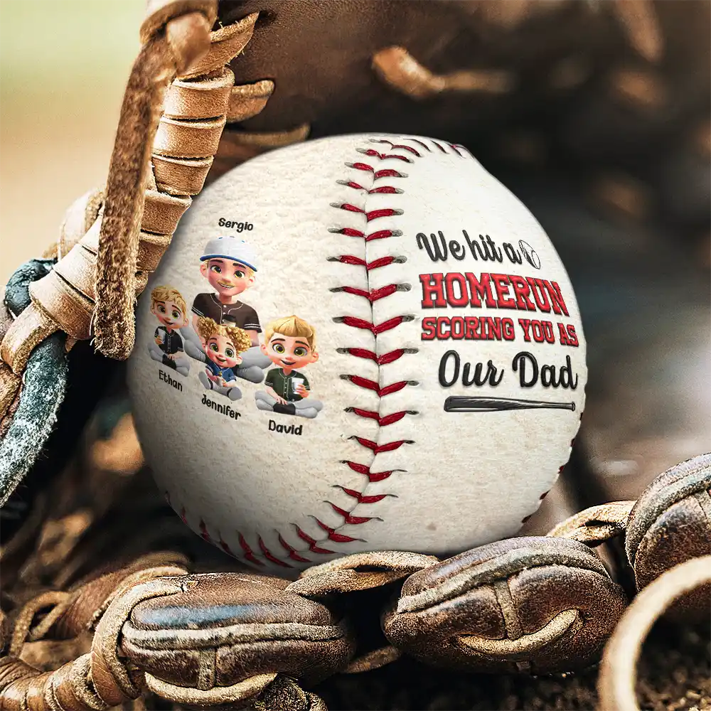 Baseball We Hit A Homerun 3D Effect - Personalized Baseball, Softball - Image 4