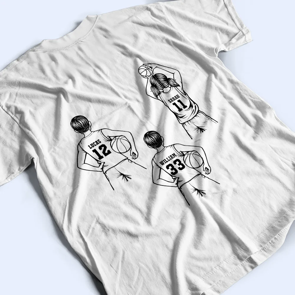 Basketball Mom - Personalized T Shirt - Image 4