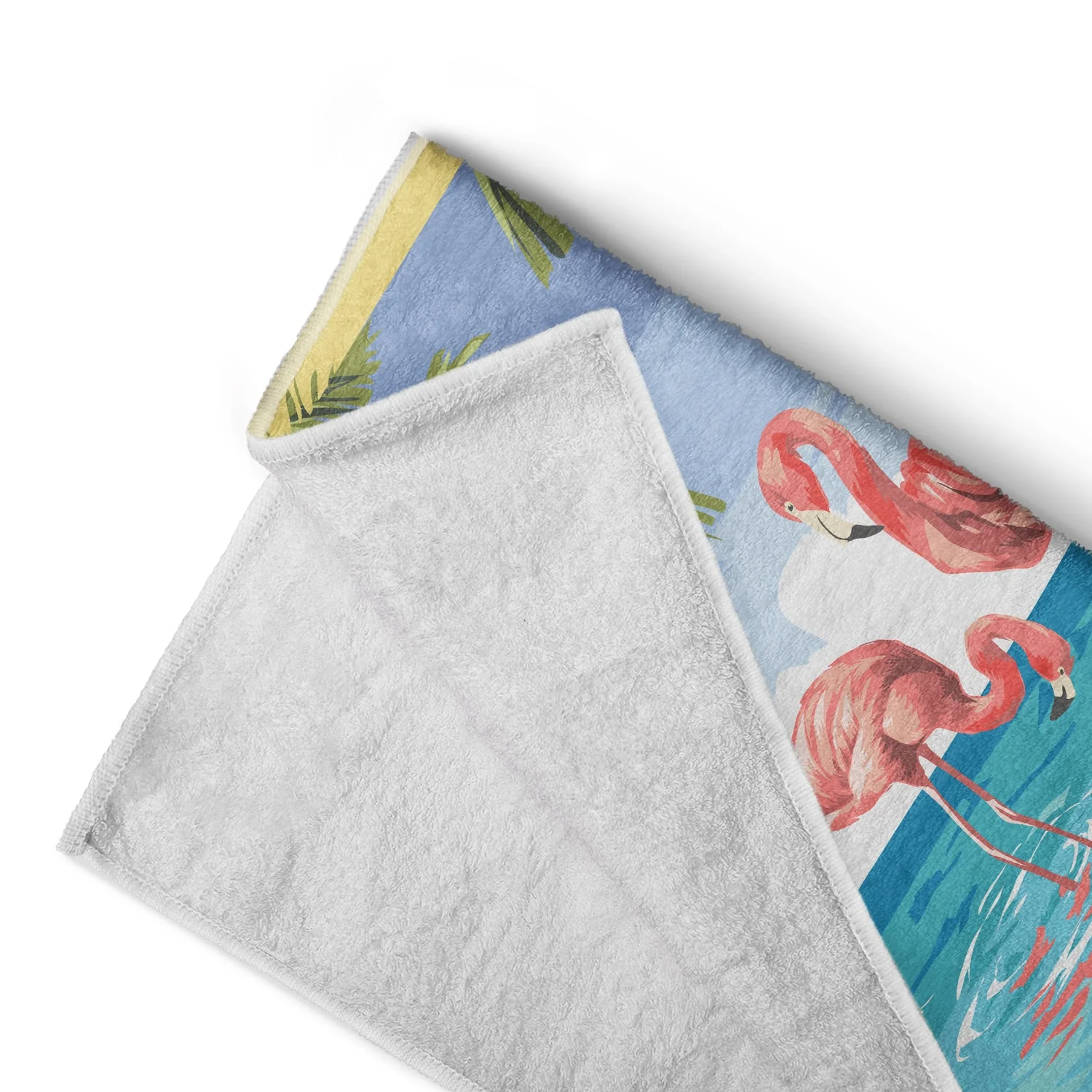 Beach Girl Pool Girl Flamingo Unicorn - Birthday, Anniversary, Travel, Vacation Gift For Woman - Personalized Beach Towel - Image 4