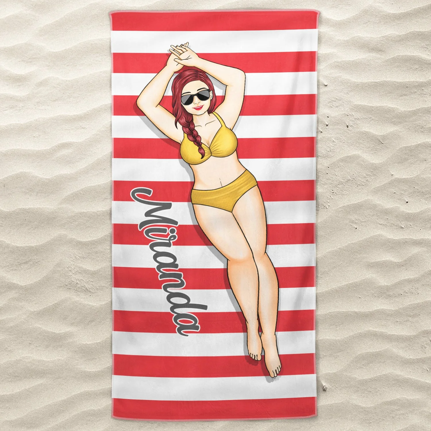 Beach Trips, Pool Party - Birthday, Vacation, Traveling Gift For Woman, Man - Personalized Beach Towel - Image 3