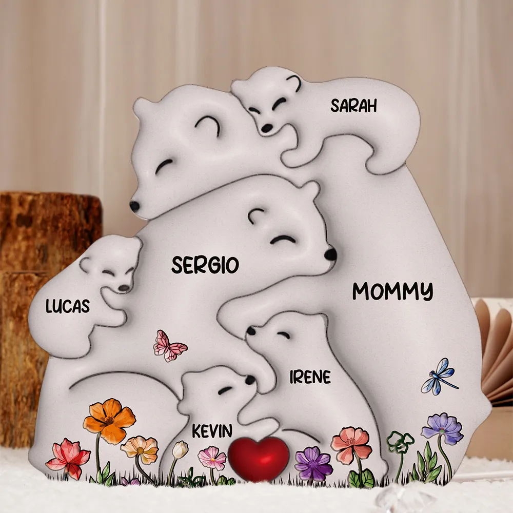 Bear Family Puzzle - Personalized Custom Shaped Light Box - Image 5