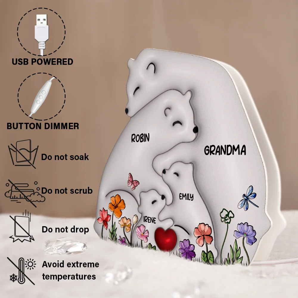 Bear Family Puzzle - Personalized Custom Shaped Light Box - Image 6
