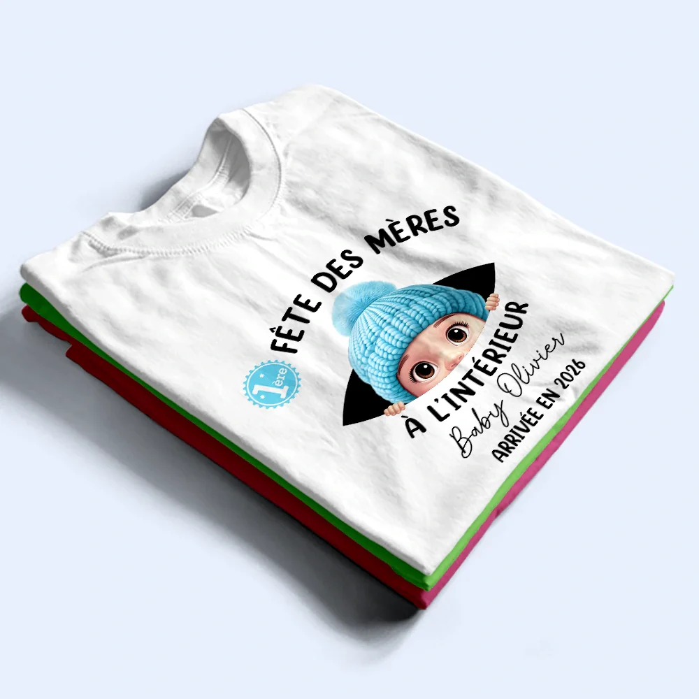 Bébé À L'intérieur - Pour Future Maman - T-Shirt Personnalisé - Image 2