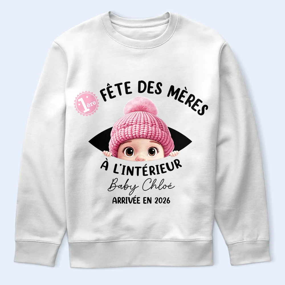 Bébé À L'intérieur - Pour Future Maman - T-Shirt Personnalisé - Image 5
