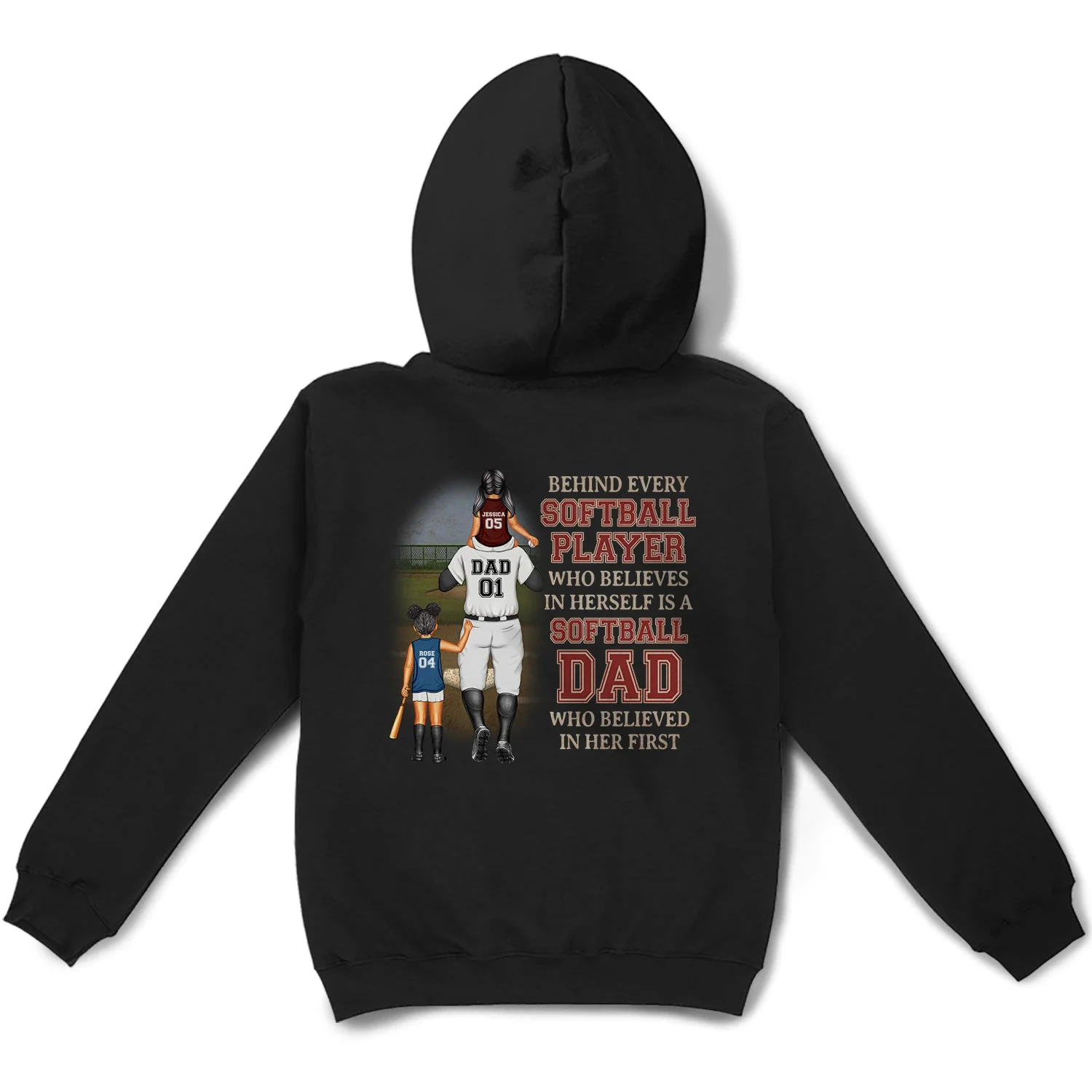 Behind Every Baseball Player - Gift For Father, Sport Fans - Personalized T Shirt - Image 4