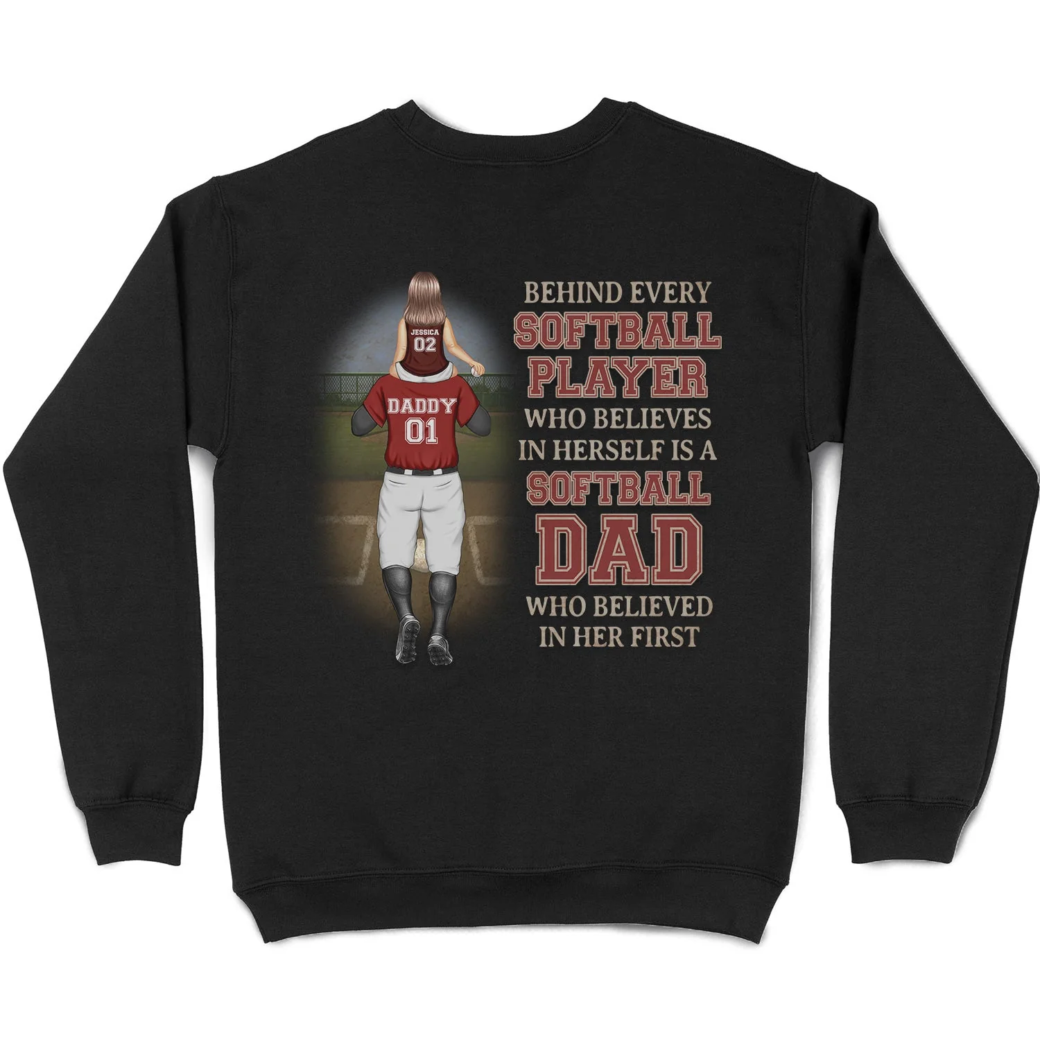 Behind Every Baseball Player - Gift For Father, Sport Fans - Personalized T Shirt - Image 5