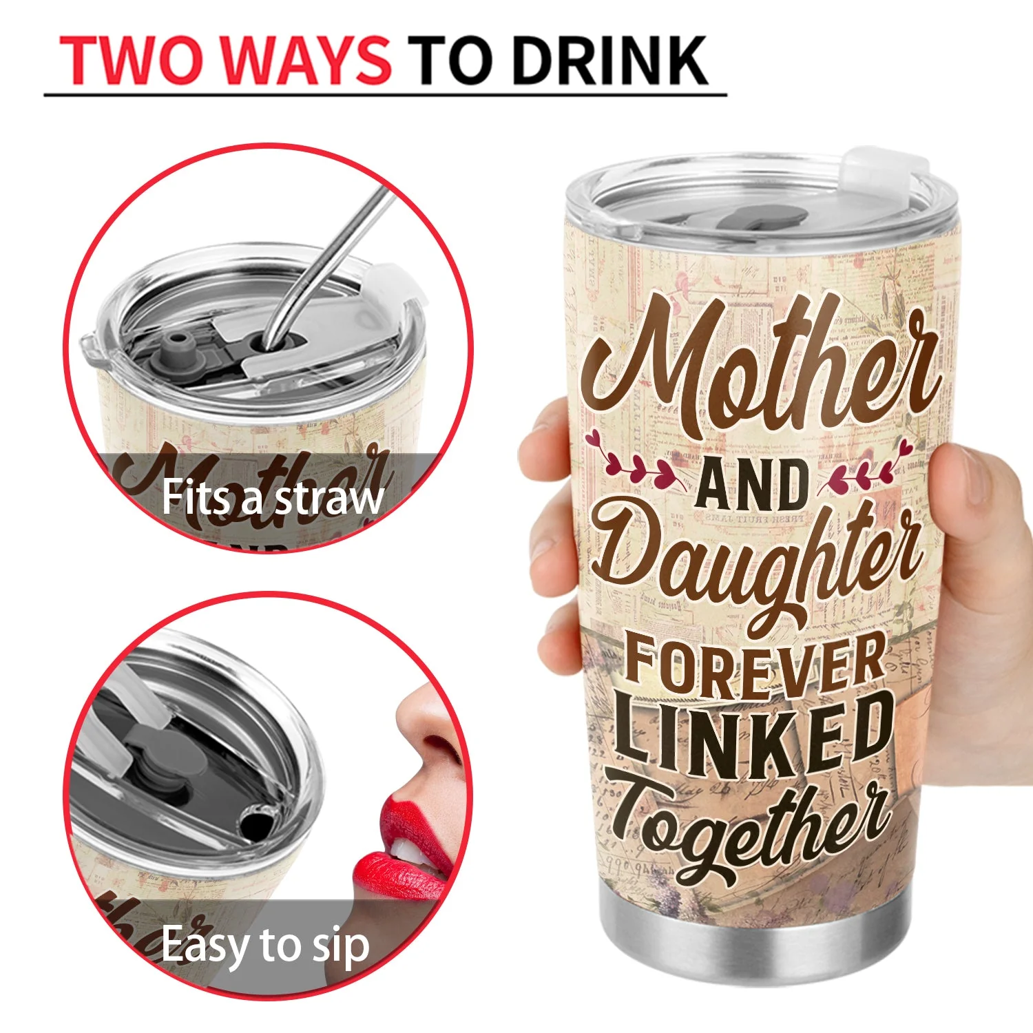 Behind Every Crazy Daughter Is A Mother - Birthday, Loving Gift For Mom, Grandma, Grandmother - Personalized Custom Tumbler - Image 4