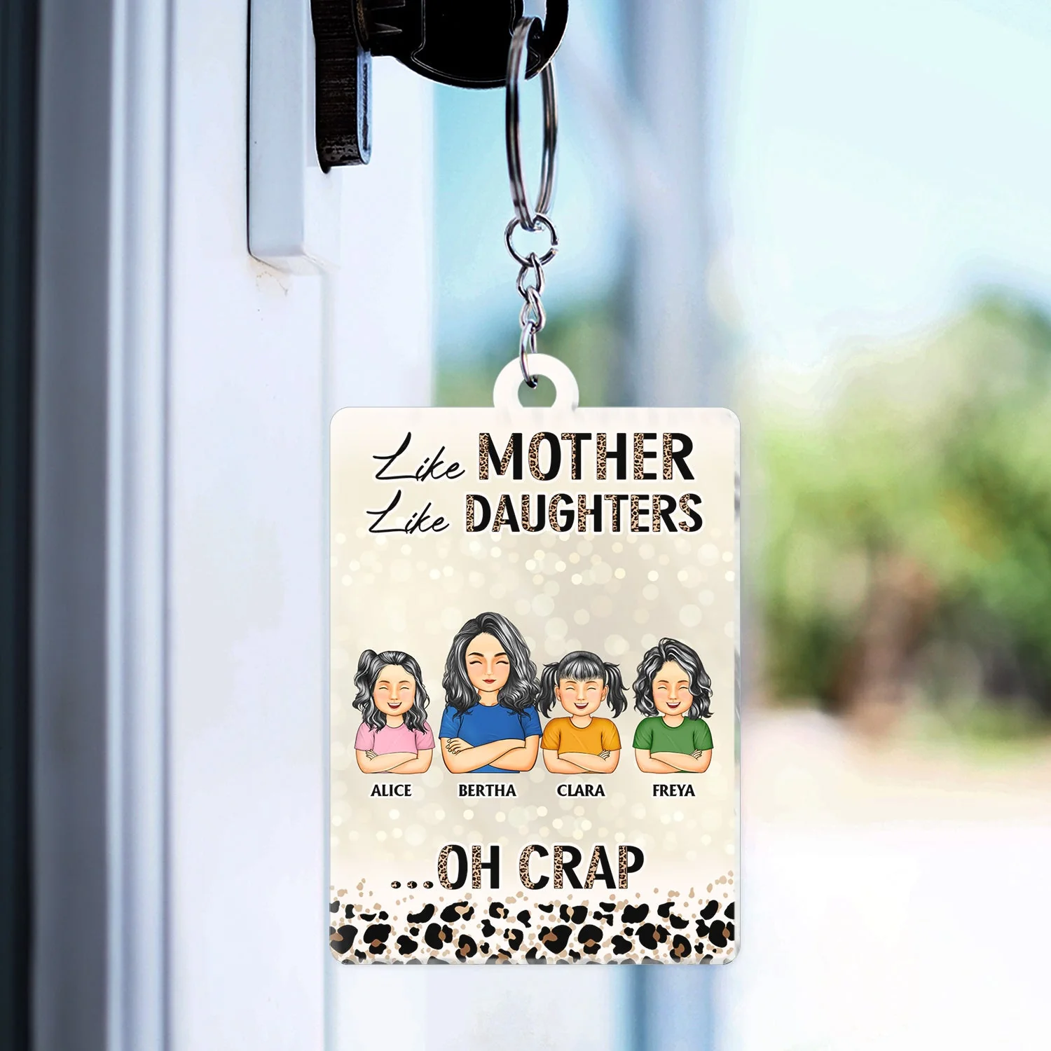 Behind Every Crazy Daughter Is A Mother Who Made Her That Way - Birthday, Loving Gift For Mommy, Mother, Grandma, Grandmother - Personalized Custom Acrylic Keychain - Image 3