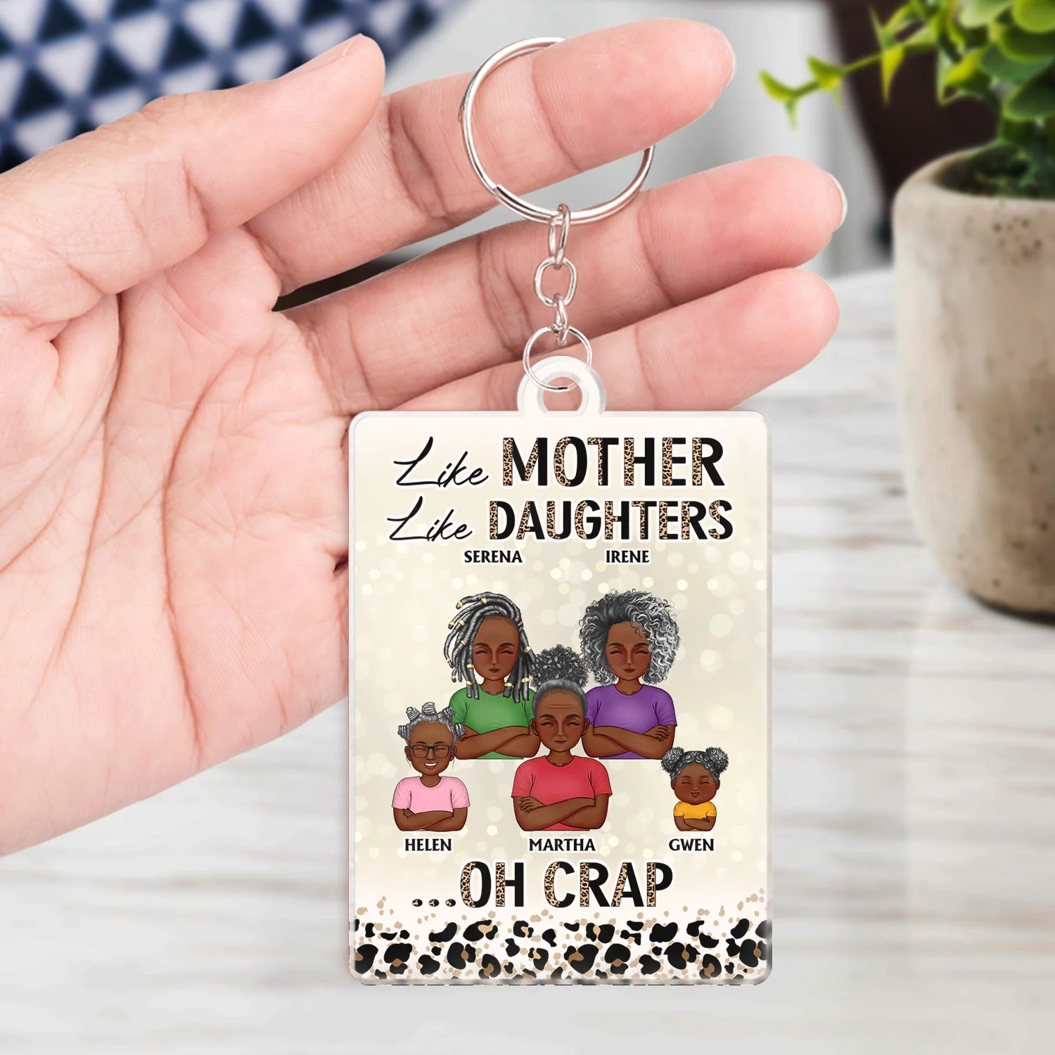 Behind Every Crazy Daughter Is A Mother Who Made Her That Way - Birthday, Loving Gift For Mommy, Mother, Grandma, Grandmother - Personalized Custom Acrylic Keychain - Image 4