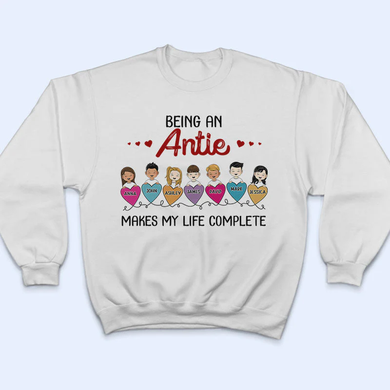 Being Grandma Mom Auntie Makes My Life Complete - Gift For Family - Personalized Custom T Shirt - Image 5