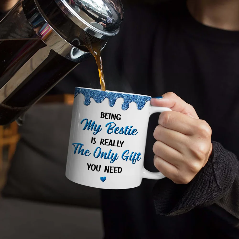 Being My Bestie Is Really The Only Gift You Need - Personalized White Edge-to-Edge Mug - Image 4