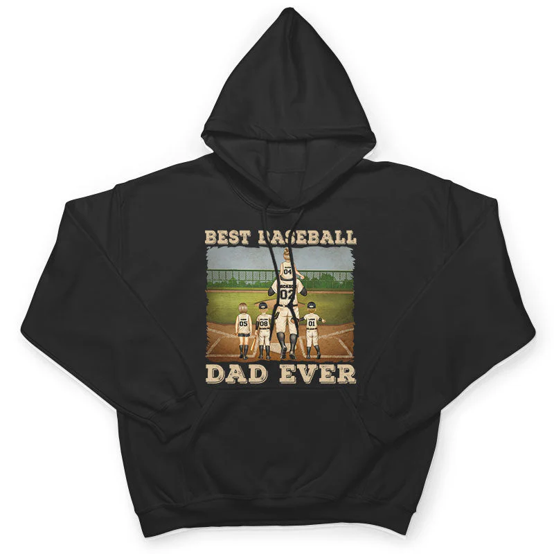 Best Baseball Dad Ever - Gift For Father - Personalized Custom T Shirt - Image 4