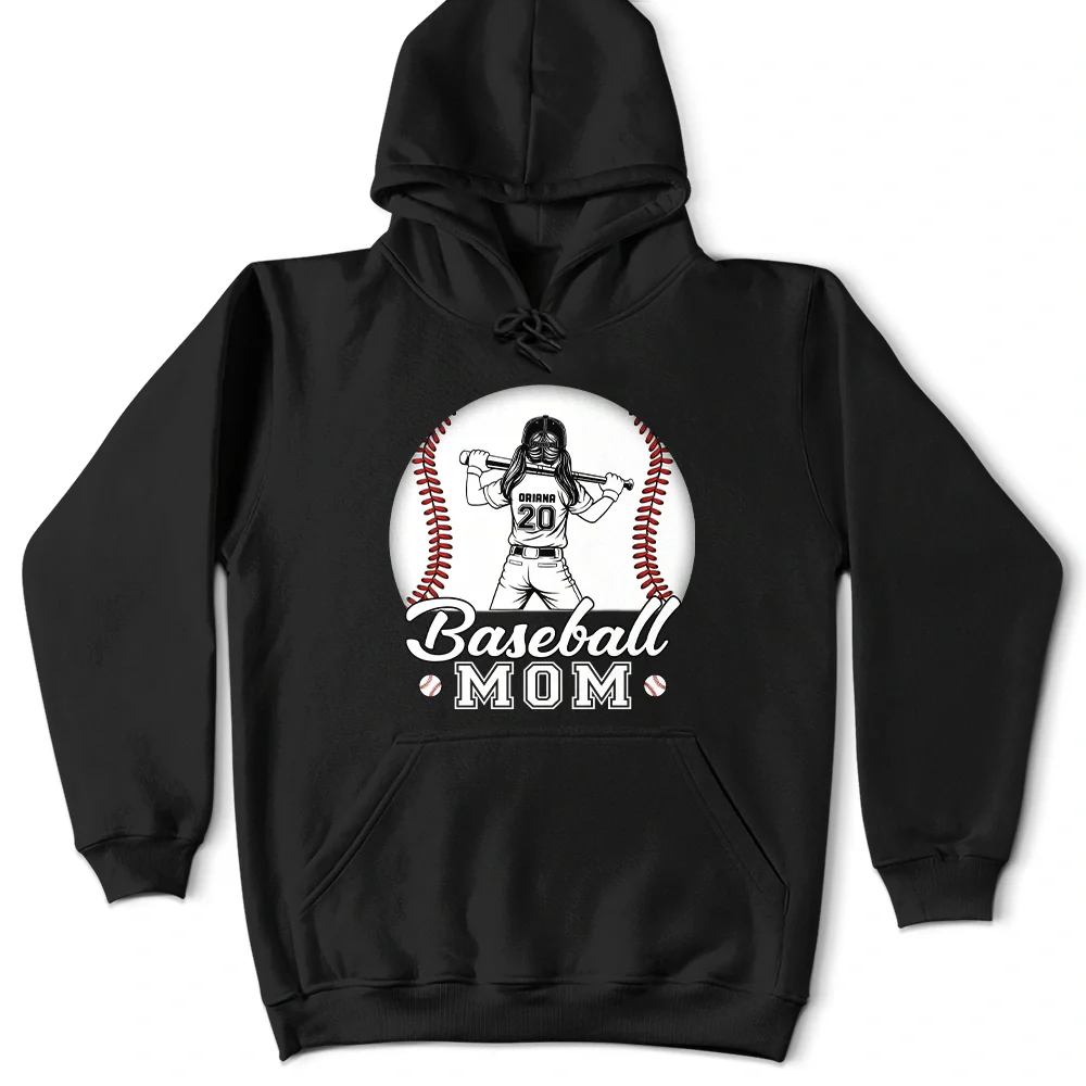 Best Baseball Mom Dad Ever - Personalized T Shirt - Image 4