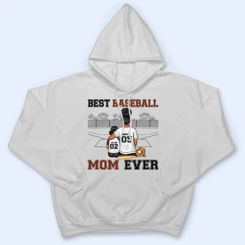Best Baseball Mom Ever - Mother Gift - Personalized Custom T Shirt - Image 4