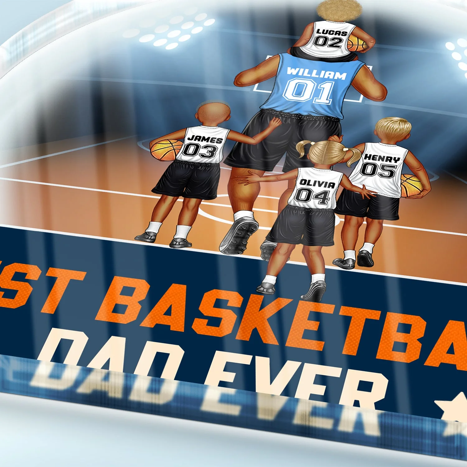Best Basketball Dad Ever - Gift For Sport Dad, Basketball Dad, Father - Personalized Custom Shaped Acrylic Plaque - Image 3