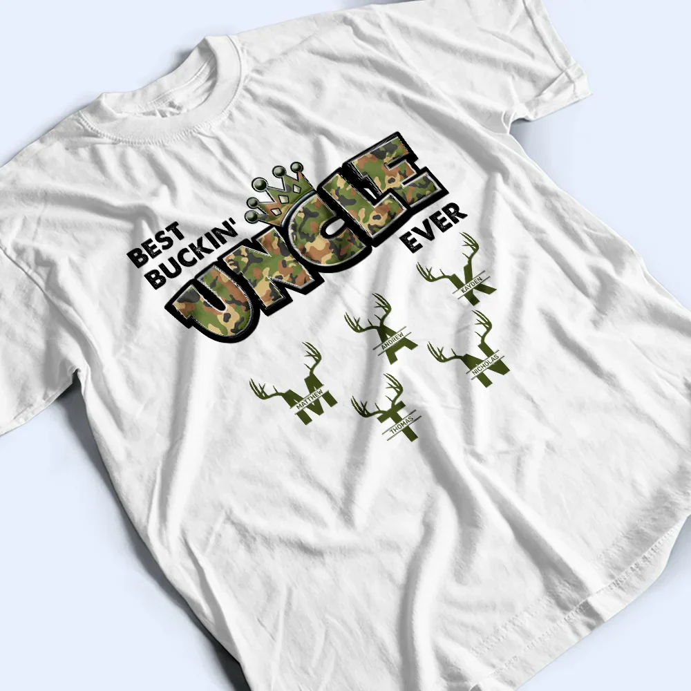Best Buckin Dad Ever - Personalized T Shirt - Image 3