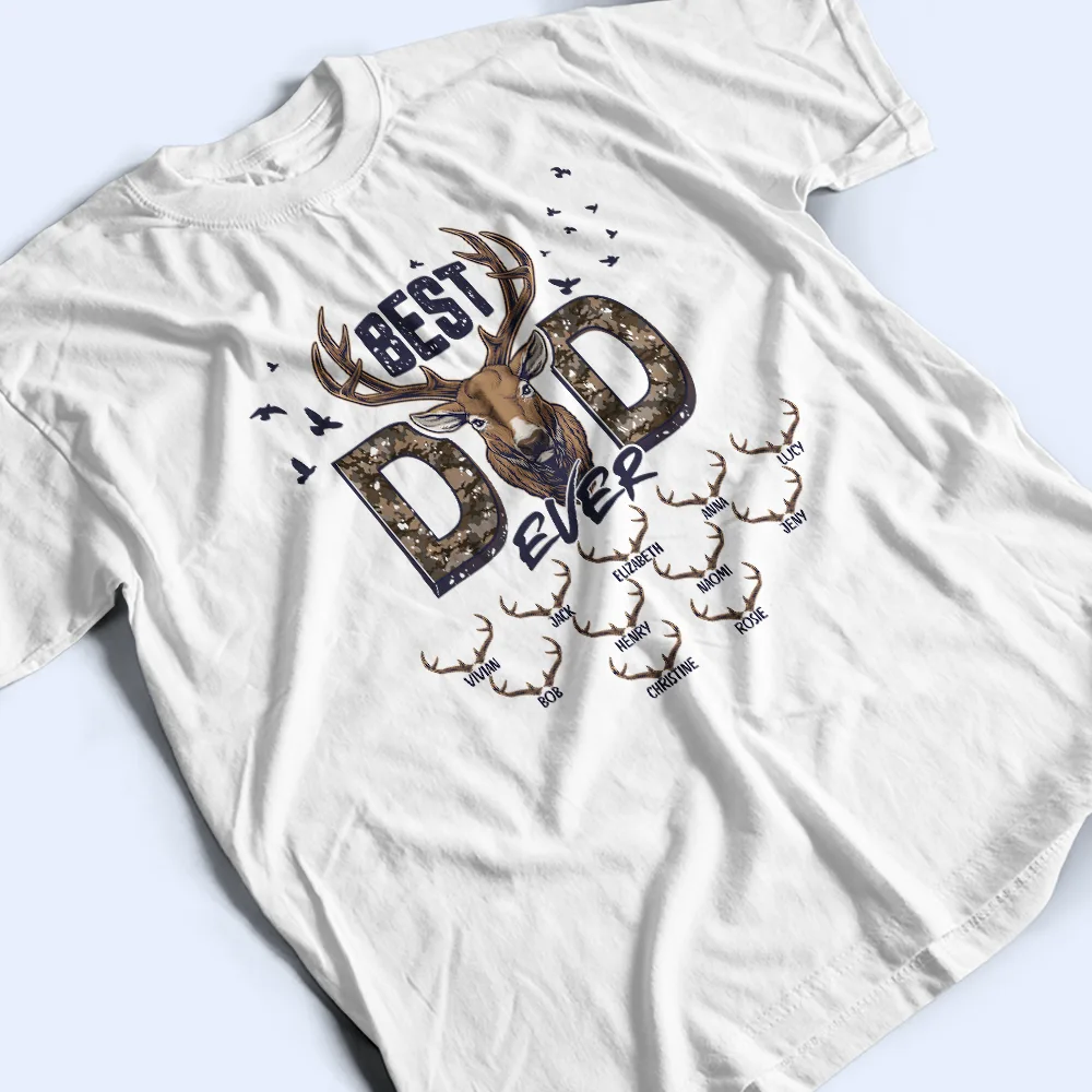 Best Buckin' Dad - Personalized T Shirt - Image 3