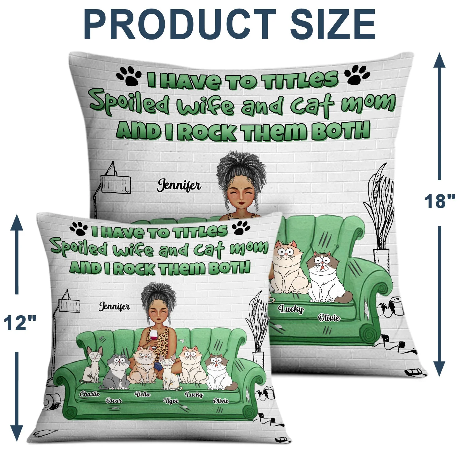 Best Cat Mom Ever - Gift For Cat Lovers - Personalized Pillow - Image 4