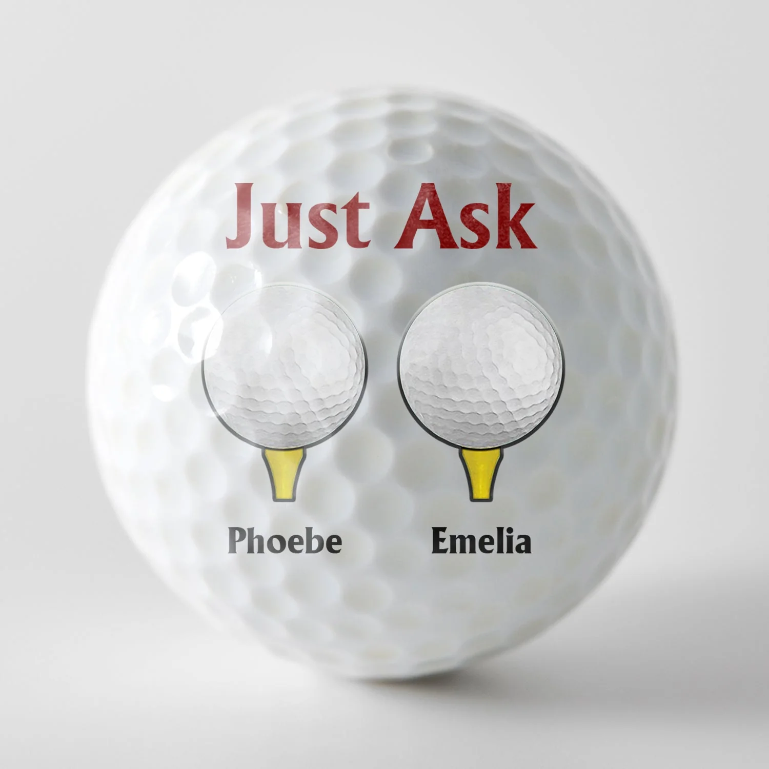 Best Dad By Par - Gift For Father, Golfer - Personalized Golf Ball - Image 3