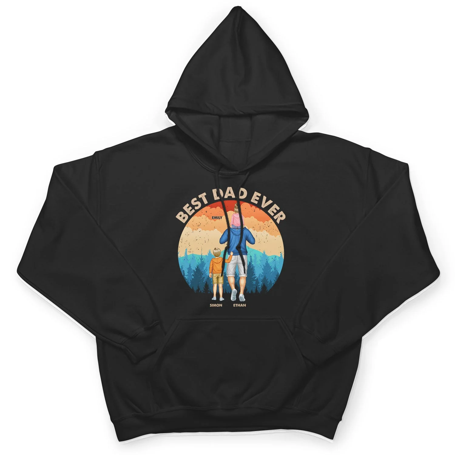 Best Dad Ever Backside - Personalized T Shirt - Image 4