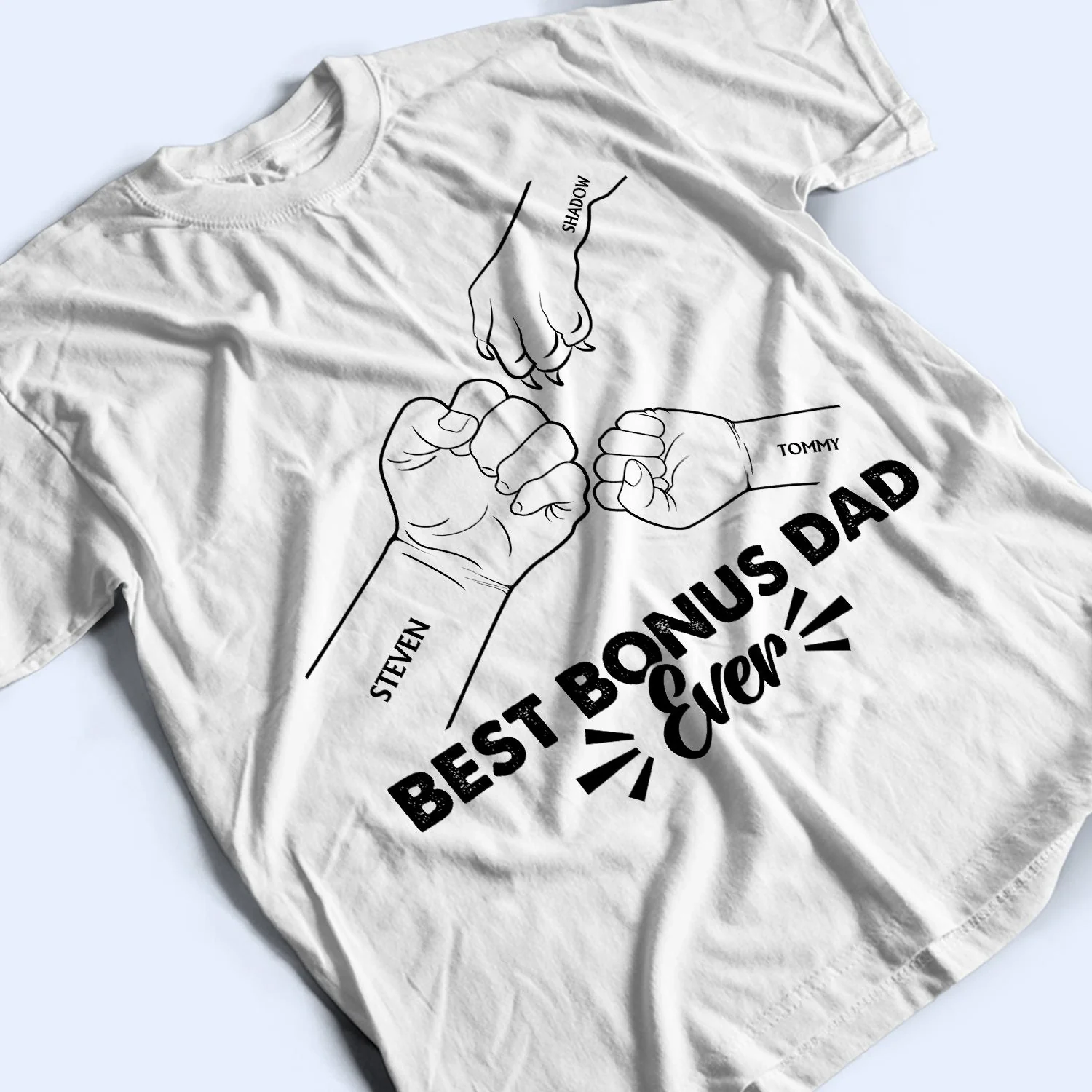 Best Dad Ever - Birthday, Loving Gift For Dad, Father, Grandpa, Grandfather, Dog, Cat Lover, Mother, Parents - Personalized Custom T Shirt - Image 4