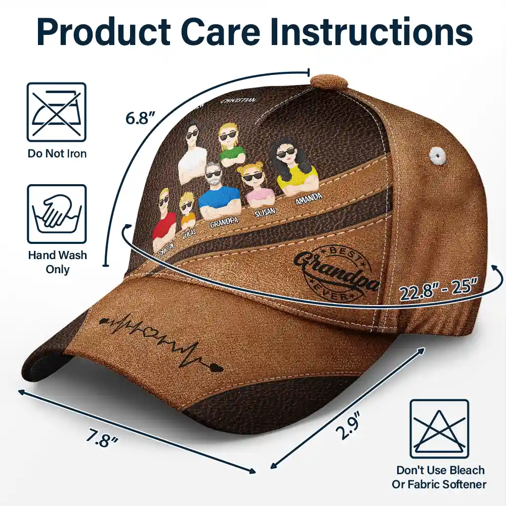 Best Dad Ever - Birthday, Loving Gift For Father, Grandfather, Grandpa - Personalized Classic Cap - Image 6