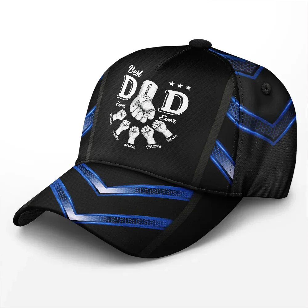 Best Dad Ever Ever - Personalized Classic Cap - Image 2
