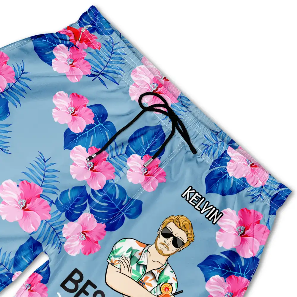 Best Dad Ever Just Ask - Personalized Unisex Beach Shorts - Image 5