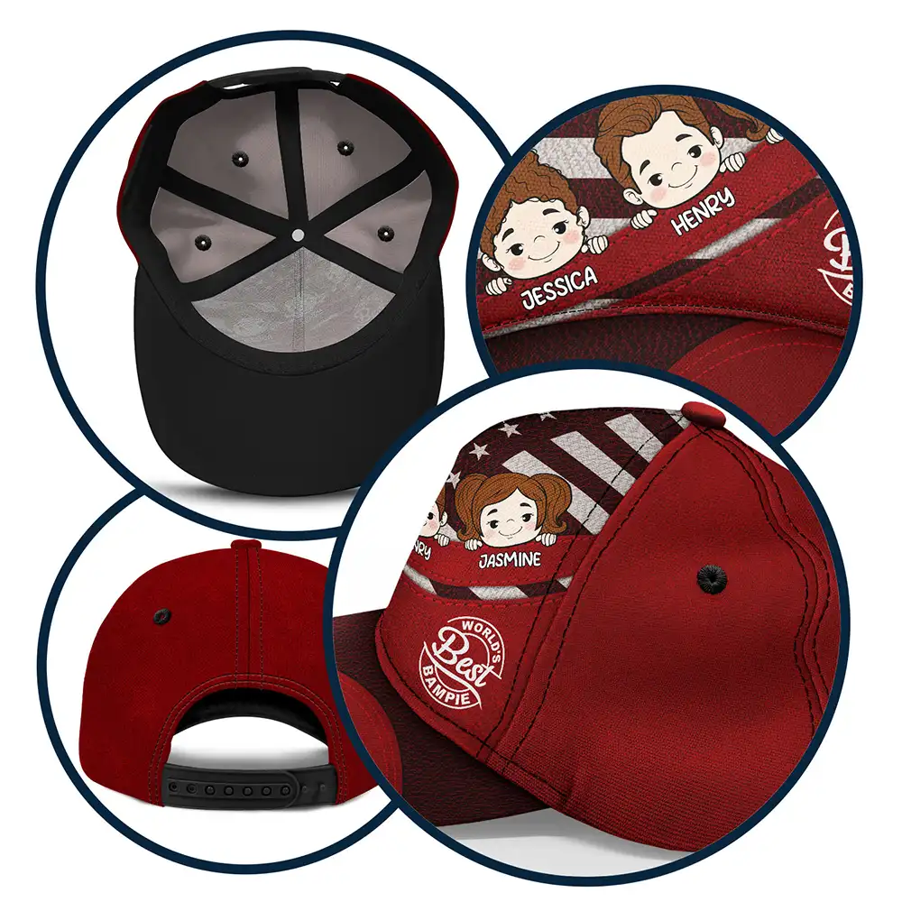 Best Dad Ever Star And Stripes - Personalized Classic Cap - Image 5