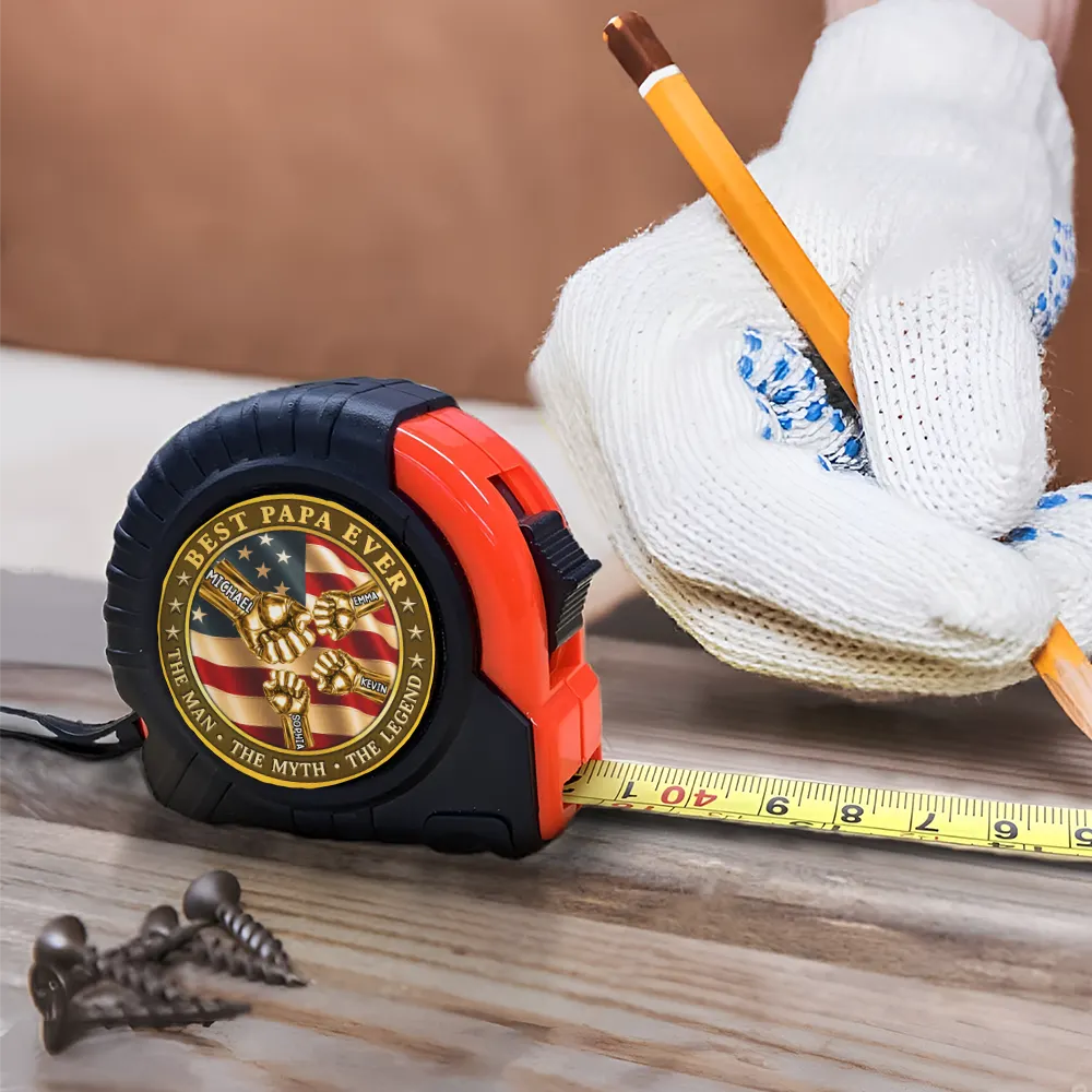 Best Dad Ever The Man The Myth The Legend - Personalized Tape Measure - Image 4