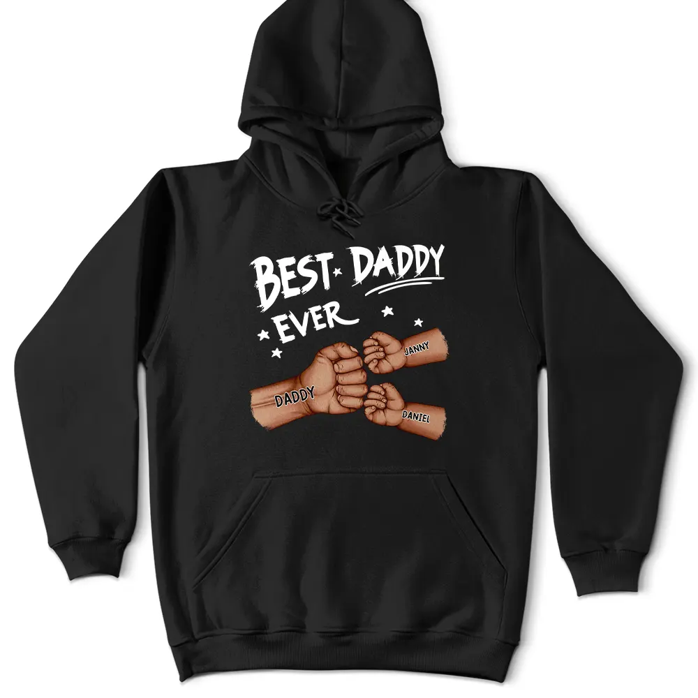 Best Dad Grandad Ever Fist Bump - Personalised T Shirt - Image 6