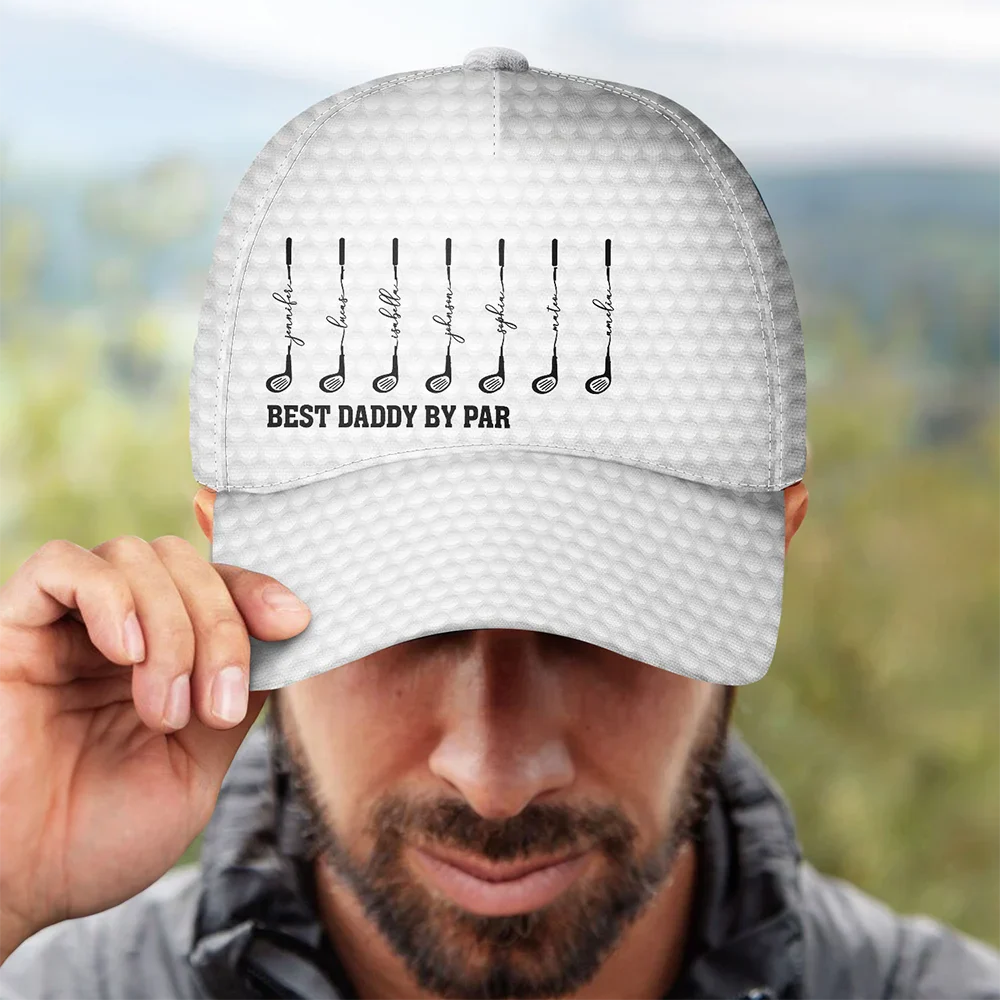 Best Dad Grandpa By Par Golf Clubs - Personalized Classic Cap - Image 4