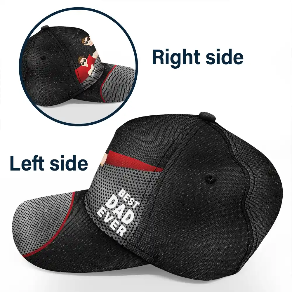 Best Dad Grandpa Ever - Personalized Classic Cap - Image 3