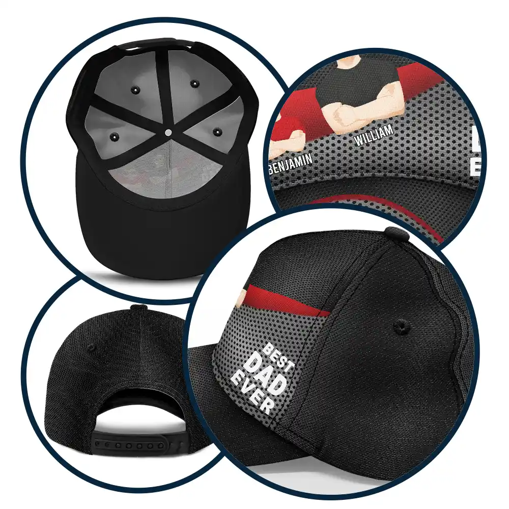 Best Dad Grandpa Ever - Personalized Classic Cap - Image 5