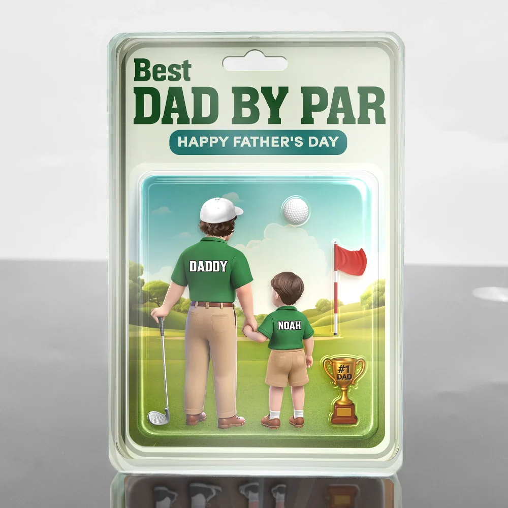 Best Daddy By Par - Personalized Custom Shaped Acrylic Plaque
