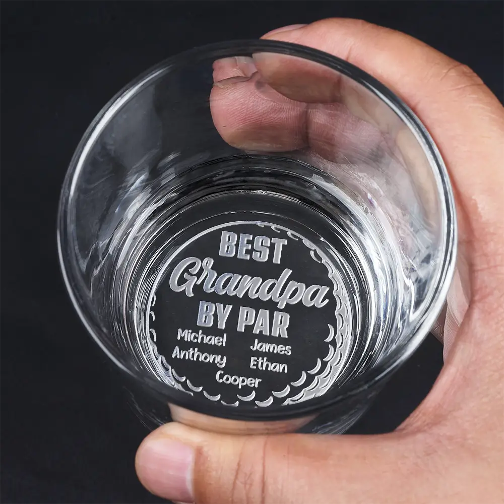 Best Daddy By Par - Personalized Engraved Whiskey Glass - Image 4