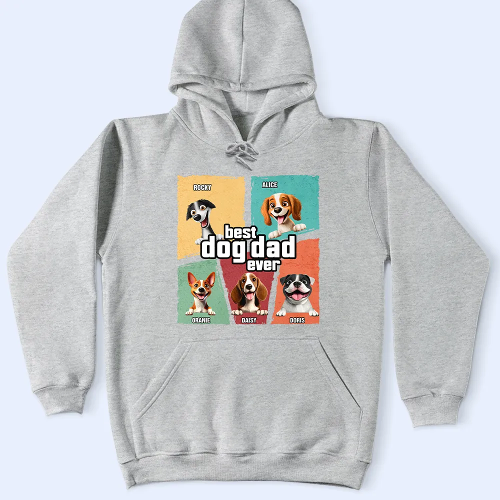 Best Dog Dad Dog Mom Ever - Personalized T Shirt - Image 5