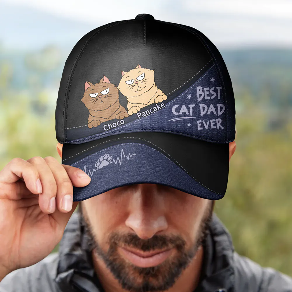 Best Dog Dad Ever Funny Cartoon Pet - Personalized Classic Cap - Image 4