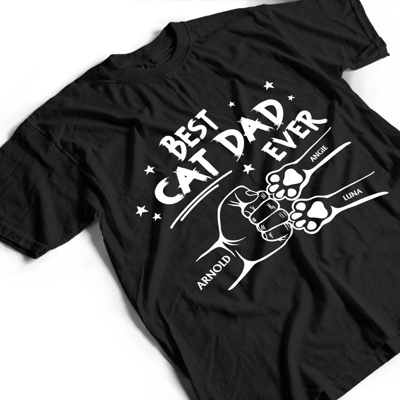 Best Dog Dad Ever Hand Punch - Personalized T Shirt - Image 4