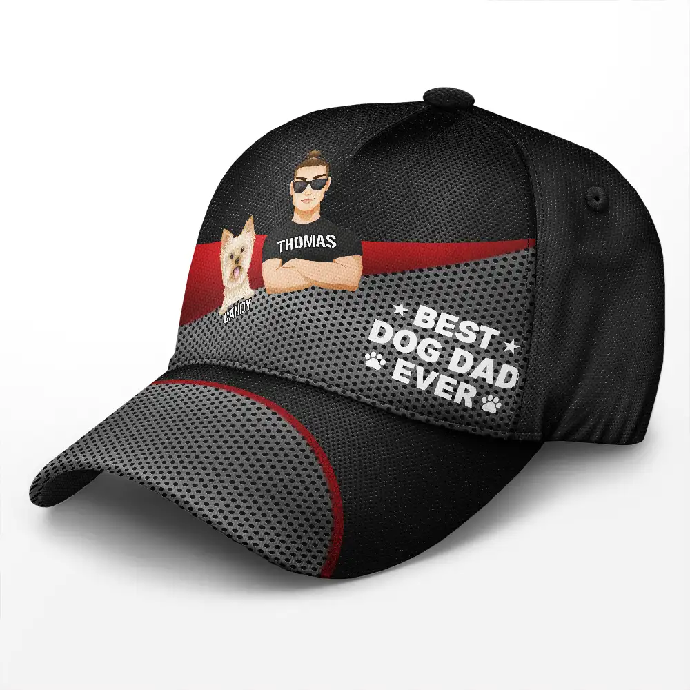 Best Dog Dad Ever - Personalized Classic Cap - Image 2