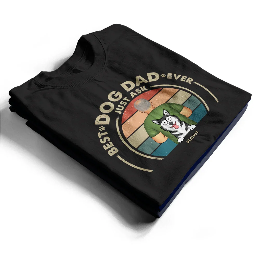 Best Dog Dad Ever - Personalized T Shirt - Image 2