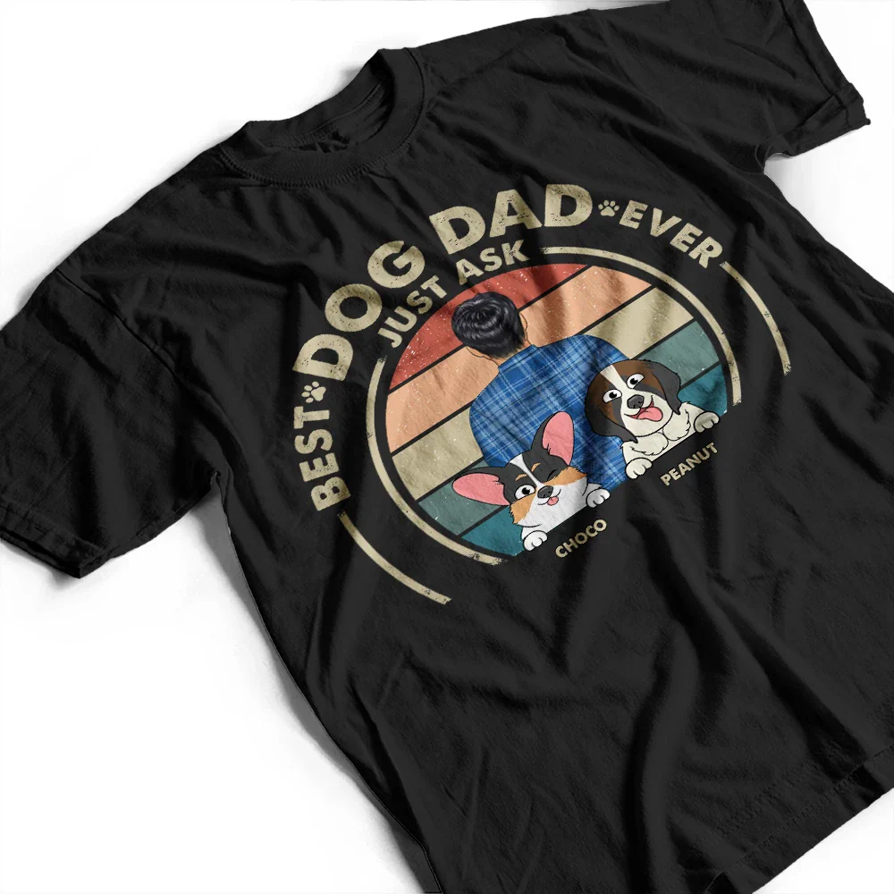 Best Dog Dad Ever - Personalized T Shirt - Image 3